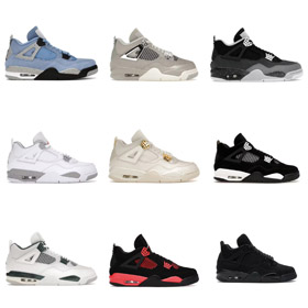 Jordan Air Jordan 4 Retro Trendy Mid-Top Retro Basketball Shoes-4542  